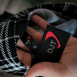 Plaid black and white skirt